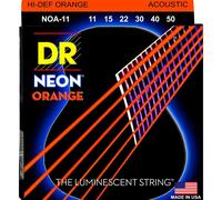 DR String NOA-11 Neon Orange Set di corde per chitarra acustica