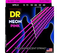 DR Strings Set di corde per chitarra elettrica NPE-9 Neon Pink