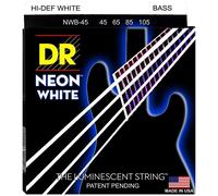 DR NWB-45 Neon Bianco Set 4 Corde per Basso Bianche Neon 045-105