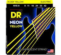 DR String NYE-9 Neon Yellow Set di corde per chitarra elettriche