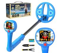 DR.ÖTEK Metal Detector Bambini, Schermo a Colori Innovativo, Piastra da 17 cm con Luce LED, Design Leggero e Regolabile, Impugnatura Morbida, Regalo Perfetto per Bambini dai 3 ai 12 Anni,Blu