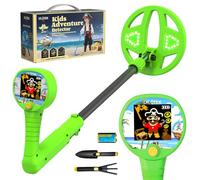 DR.ÖTEK Metal Detector Bambini, Schermo a Colori Innovativo, Piastra da 17 cm con Luce LED, Design Leggero e Regolabile, Impugnatura Morbida, Regalo Perfetto per Bambini dai 3 ai 12 Anni,Verde