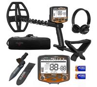 DR.ÖTEK Metal Detector - Set professionale di metal detector ad alta precisione e innovativo con bilanciamento del pavimento, 5 modalità, bobina doppia D impermeabile da 12", rilevatore oro per caccia
