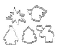 Dr. Oetker 1063 - Stampini in Acciaio Inox, 8 x 8 x 3 cm, 5 Pezzi