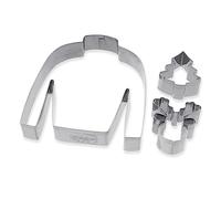 Dr. Oetker 1065 - Set di 3 tagliapasta in acciaio INOX