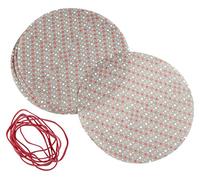 Dr.Oetker 3220.0 Set di 8 coperchi in Tessuto per vasetti Conserve con Laccio Decorativo, (Colore: Assortito), quantità: 1 Pezzo, Multicolore, 16 x 16 x 0,1 cm