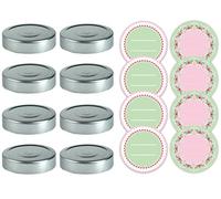 Dr.Oetker 3230.0 Set da 8 Coperchi, Alluminio, Multicolore, 8,5 x 8,5 x 1 cm