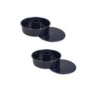 Dr_oetker 9310050 - Stampo rotondo a doppio fondo, stampo per dolci con fondo per savarin, stampo per dolci rotondo, stampo per brioche, stampo rotondo, in acciaio, smaltato, 26 cm