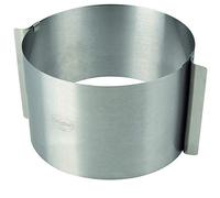 Dr. Oetker Anello per torta professionale, utensile da cucina regolabile extra alto da 16 a 30 cm, accessorio da forno per strati o riempire torte, utensile da forno in acciaio inox (colore argento)