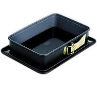 Dr. Oetker Springform Rettangolare Back-Idee con Piatto server-28x18 cm in Nero, Placcato Stagno, Argento, 28 x 18 x 7 cm