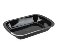 Dr. Oetker Back-Idee - Teglia per dessert e casseruola in smalto 39,5 x 28 x 6,5 cm, resistente al calore fino a 400°C, resistente ai tagli, antigraffio, adatta a induzione, colore: Nero