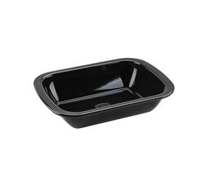Dr. Oetker Back-Idee - Teglia per dessert e casseruola smaltata di alta qualità, 28,5 x 21 x 6,5 cm, resistente al calore fino a 400°C, adatta a induzione, colore: nero