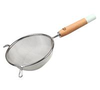 Dr. Oetker colino con Manico in Legno, Acciaio Inossidabile Linea retrò, Metallo, Argento/Marrone, 14 cm