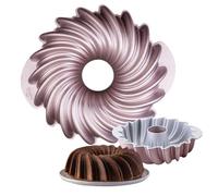 Dr. Oetker Creative - Stampo rotondo Sun - Ø 24 x 8,5 cm, 2100 ml, di alta qualità per ciambella, rivestimento antiaderente e senza PFAS, colore oro rosa, resistente al calore fino a +230 °C