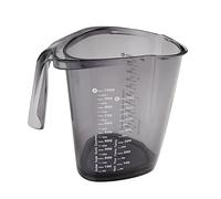 Dr. Oetker Cups And Bowls -Dr.Oetker Misurino da 1000 ml, in Robusta plastica, Triangolare con Varie Scale, Anche di Dimensioni internazionali, (Colore: Trasparente/Blu), quantità: 1 Pezzo