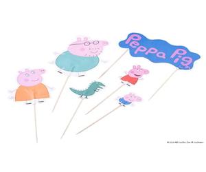 Dr. Oetker Decorazioni Torta tema Peppa Pig 12 pezzi, Cake Topper Peppa Pig, per compleanno bambini, cake topper personaggi Peppa Pig in carta 10 cm, addobbi festa Peppa Pig per torte, cupcake, dolci