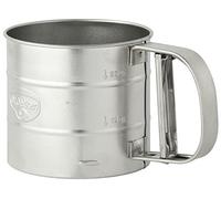 Dr. Oetker Classical Range of Kitchen Tools -Dr.Oetker Setaccio Meccanico per Farina in Metallo, capacità 250gr (Colore: Argento), quantità: 1 Pezzo, Acciaio