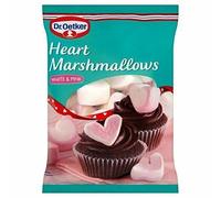 Dr. Oetker Heart Marshmallow bianco e rosa (100 g) - Confezione da 2