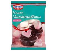 Dr. Oetker Heart Marshmallow bianco e rosa (100 g) - Confezione da 6