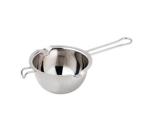 Dr. Oetker Pentolino Casseruola per cottura Bagnomaria, beccucci laterali per versare, lavabile in lavastoviglie, materiale in acciaio inox, capacità 450 ml, dimensioni 26 x 13 x 6.5 cm