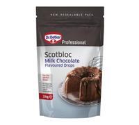 Dr Oetker Professional Scotbloc Milk Chocolate Drops - Pack Size = 1x3kg