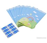 Dr. Oetker Sacchetti di carta per feste con adesivo Peppa Pig - perfetti per compleanni dei bambini o come confezione regalo per gli appassionati di Peppa Pig - Pratico set: 16 pezzi