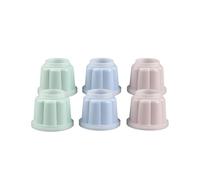 Dr Oetker Stampini in plastica per Budini e Dolci al Cucchiaio Ø7,5x6,2 cm con sigilli su entrambe le estremità Conf da 6 pz, 2 rosa, 2 verdi e 2 azzurri Lavabili in lavastoviglie