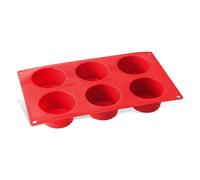 Dr. Oetker 1251 Stampo da 6 Muffin, in Silicone, Linea Flexxibel, Colore - Rosso Acceso