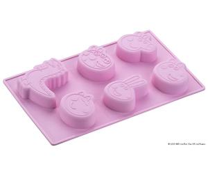 Dr. Oetker Stampo per 6 mini tortine Peppa Pig & friends, materiale in silicone, resistente a temperature da - 40 °C fino a 230 °C, lavabile in lavastoviglie, dimensione 29 x 17,5 x 2,5 cm