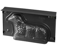 Dr. Oetker Stampo per agnello, in lamiera di acciaio 3D, con rivestimento antiaderente, con clip di chiusura, resistenza al calore: +230 °C, lavaggio a mano, made in Germany