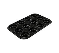 Dr Oetker Stampo per ciambelle a 12 impronte Ø4,5cm Carbon Steel Rivestimento antiaderente Temp consigliata fino a 230°, dimensioni 38x26,5x2 cm Linea Tradition
