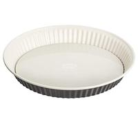 Dr. Oetker Stampo per quiche Ø 28 cm EXCLUSIVE, per torta con fondo di sollevamento resistente al taglio e ai graffi con rivestimento smaltato, stampo rotondo con anello in lamiera di acciaio (colore