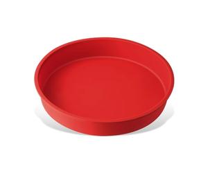 Dr. Oetker Stampo tondo Ø26 cm, per Torta alla Frutta, in Silicone, Linea Flexxibel, Adatto a Microonde, Forno e Congelatore, Colore - Rosso Acceso