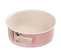 Dr Oetker Stampo Tortiera Apribile a Cerniera 1 fondo Ø20x6,5cm in Carbon Steel con Rivestimento Ceramico Bianco Colore esterno rosa confetto Temperatura Max 230°C Linea Retrò