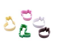 Dr. Oetker Tagliabiscotti 5pz Peppa Pig & Friends, per biscotti, frollini, materiale in plastica multicolore, lavabile in lavastoviglie, dimensione max. 6,4 x 5,2 x 2cm