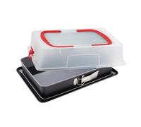 Dr.Oetker Rettangolo Stampo a Cerniera Con Cupola Angolare Piatto Torta 38x25cm