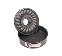Dr. Oetker Tradition Tortiera apribile 2 Fondi, Acciaio, Nero, 26 cm