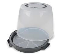 Dr. Oetker Trasportino per Torte Extra Alto - Scatola Rotonda per il Trasporto Con Ripiano - Spazio per Torte Alte 20 cm
