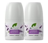 Dr. Organic Olio di Cocco Vergine Deodorante, 2 confezioni da 50 ml, senza alluminio, delicato sulla pelle, protezione a lunga durata, naturale e vegano