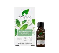 Dr Organic Peppermint Essential Oil 100% puro e naturale, rinfresca ed energizza, aromaterapia, massaggio, repellente per ragni, vegano, cruelty free, senza parabeni e SLS, 10ml