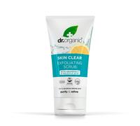 Dr. Organic Skin Clear - Scrub viso esfoliante e detergente per l'acne, 150 ml