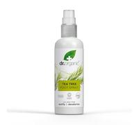 Dr Organic Tea Tree Spray per piedi, deodorante, purificante, ad asciugatura rapida, senza alluminio, con olio di menta piperita naturale, vegano, cruelty-free, senza parabeni e SLS, certificato