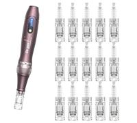 Dr Pen A10 - Cartucce di ricambio a 36 pin, 15 pezzi, per la cura cosmetica e la routine quotidiana della pelle, uso viso e corpo a casa o in saloni di bellezza, copertura uniforme della superficie