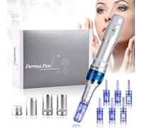 Dr.pen A6 Ultima, Elettrico Dermapen Microneedling 0,25-2,5mm regolabile, Derma Roller Pen per Rughe, Smagliature, Cicatrice, Ringiovanimento con 2x 12PIN, 2x 36PIN, 2x Nano Round Cartucce