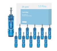 Dr. Pen Cartucce 12 Pin per M8S, 10 Pezzi | originali, confezionate singolarmente, per cicatrici/rughe/crescita capelli, compatibili M8S