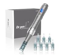 Dr. Pen M8 Microneedling Pen - Derma Roller Ultima M8 senza fili con 22 cartucce per la crescita dei peli di viso, corpo, dispositivo professionale micro aghi (12 pezzi 16 pin, 10 cartucce a 42 pin)