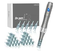 Dr. Pen M8S Microneedling Pen Professionale Wireless, Dermapen Elettrico Senza Fili con 25 Cartucce Aghi Originali, 6 Velocità Regolabili e Display LED, Trattamento Pelle Viso, Capelli e Corpo