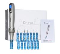Dr pen Microneedling M8S Microneedling Pen con gamma completa di cartucce, somma 14 cartucce dr pen M8S, utilizzate per anti-invecchiamento, rassodamento della pelle, sbiancamento delle imperfezioni