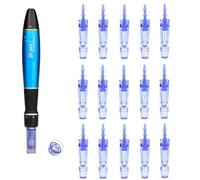Dr. Pen Ultima A1 Nano 3D Cartucce di ricambio 15 pezzi - Nano punte strutturate per un uso uniforme delle superfici cosmetiche, aree della pelle piatta, controllo di scorrimento liscio, Easy