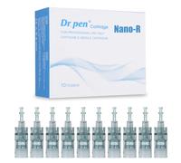 Dr. pen Ultima M8/M7S Cartucce Nano-R, 10 Pezzi per la Cura Della Pelle, il Trattamento Dell'acne e la Riduzione Delle Macchie, (10 pezzi, Nano-R per M8/M7S)